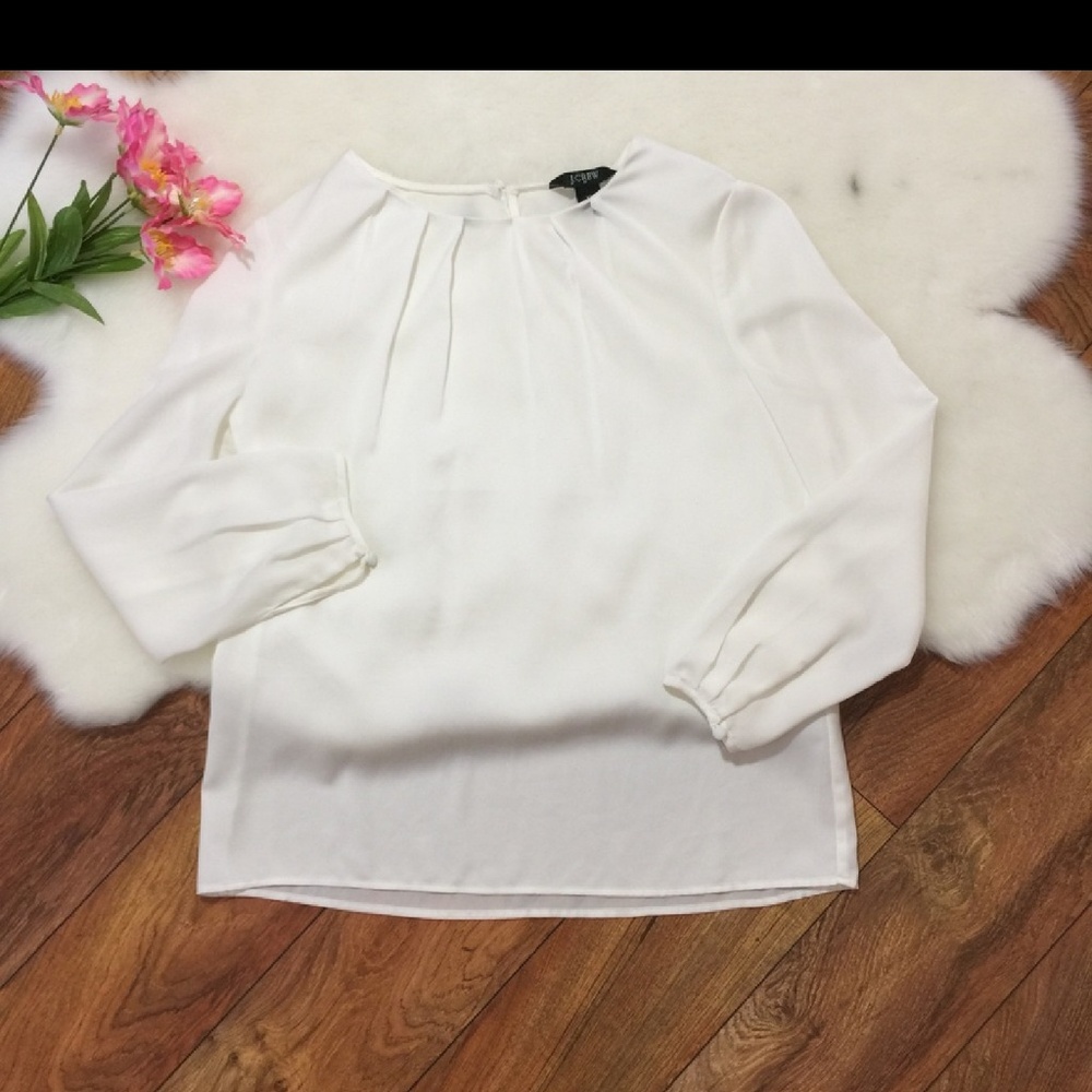 J. Crew Pleated Blouse EUC